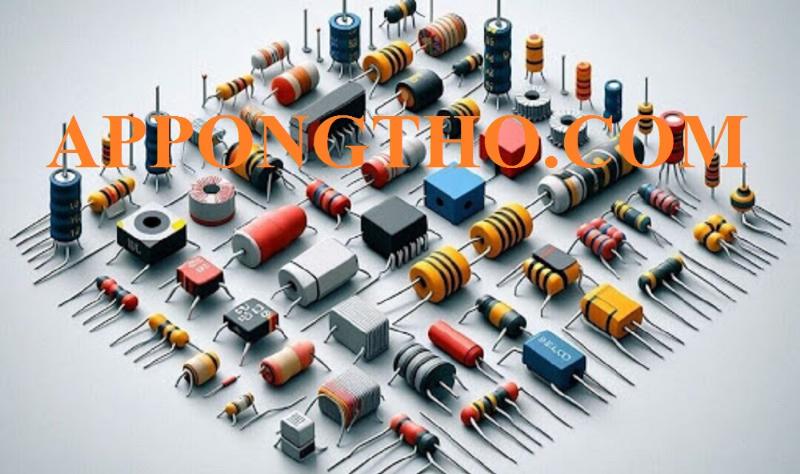 Hình minh họa các loại thí nghiệm vật lí bán dẫn phổ biến, bao gồm đặc tuyến V-A diode, transistor, hiệu ứng Hall.